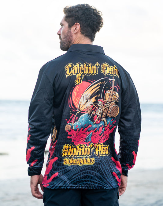 Catchin' Fishing Jersey - Black