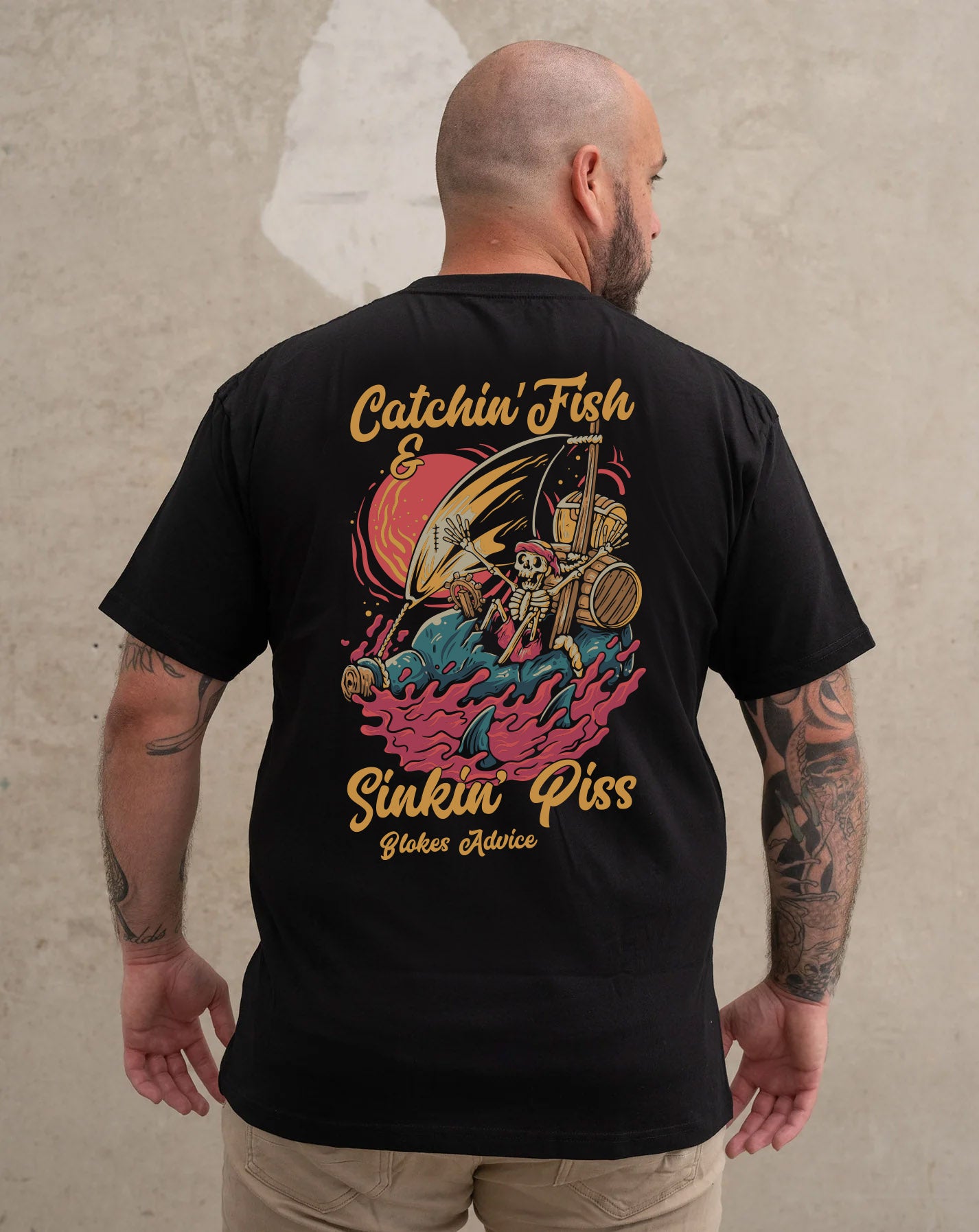 Catchin' Fish Tee - Black