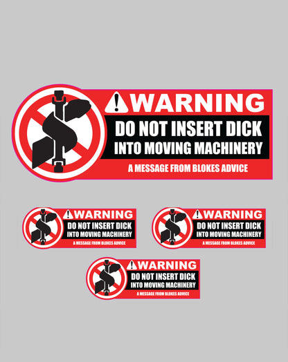 Warning Stickers - 4 Pack